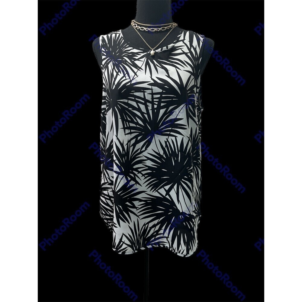 Michael Kors tropical sleeveless blouse size M